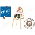 Très stable, très nature et garantie 10 ans, cette chaise haute Combelle est en promo sur BamBinou.com…